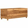 vidaXL Letto Rialzato 100x40x38 cm Legno di Teak di Recupero e Acciaio