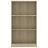vidaXL Libreria a 3 Ripiani Sonoma 60x24x109 cm in Legno Multistrato