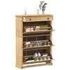 vidaXL Scarpiera Corona 99x32x138 cm in Legno Massello di Pino
