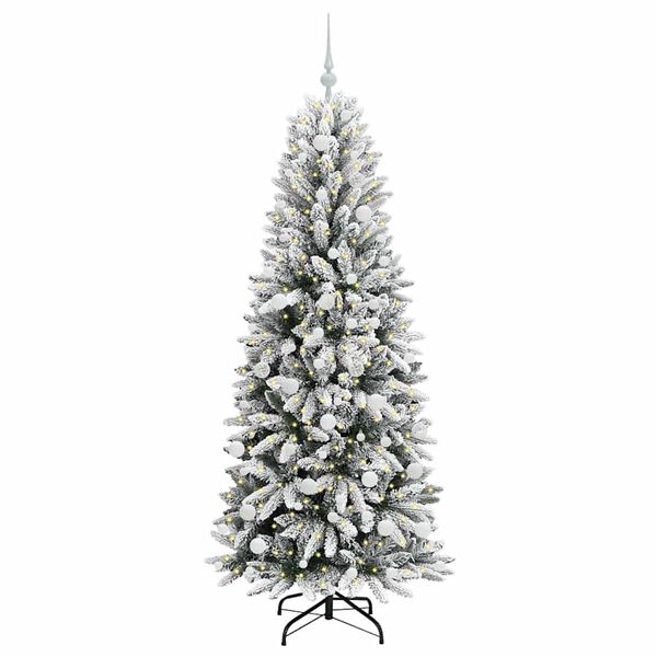 vidaXL Albero di Natale artificiale con 300 LED Bianco 180 cm