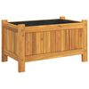 vidaXL Fioriera Giardino con Rivestimento 54x31x30 cm Massello Acacia