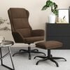 vidaXL Poltrona Relax con Poggiapiedi Marrone in Tessuto di Microfibra