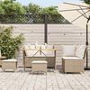vidaXL Set Divano da Giardino 5 pz con Cuscini Beige in Polyrattan