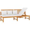vidaXL Dormeuse con Cuscino Crema 200x60x75cm Legno Massello di Acacia