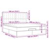 vidaXL Struttura Letto Pouf con Materasso 180x200 cm in Tessuto