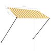 vidaXL Tenda da Sole Retrattile con LED 250x150 cm Giallo e Bianco
