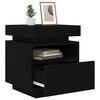 vidaXL Armadio da Notte con cassetto Rovere Nero 40 x 39 x 48,5 cm