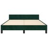 vidaXL Giroletto senza Materasso Verde Scuro 140x190 cm in Velluto