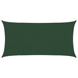 vidaXL Vela Parasole 160 g/m&sup2; Verde Scuro 2x3,5 m in HDPE