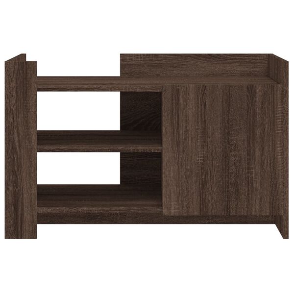 vidaXL Tavolino da Salotto Rovere Marrone 80x50x50cm Legno Multistrato