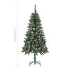 vidaXL Albero di Natale Preilluminato con Palline e Pigne 150 cm
