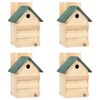 vidaXL Casette per Uccelli 4 pz 23x19x33 cm in Legno di Abete