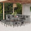 vidaXL Set da Pranzo da Giardino 6 pz con Cuscini in Polyrattan Grigio