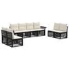 vidaXL Set Divano da Giardino 8 pz Nero polyrattan