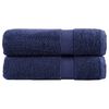 vidaXL Asciugamani da doccia premium SOLUND 2 pezzi blu navy 70x140 cm 600 g/m&sup2;