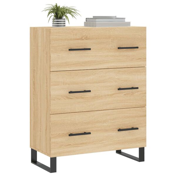 vidaXL Credenza Rovere Sonoma 69,5x34x90 cm in Legno Multistrato