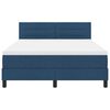 vidaXL Letto a molle con materasso Blu 160 x 200 cm Tessuto