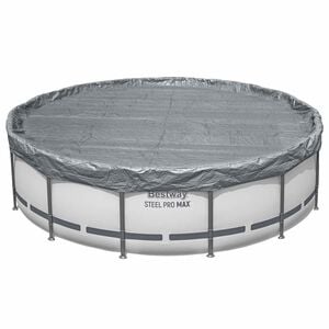 Bestway Copertura per piscina &Oslash;3,05 m Rotondo Poliestere Grigio