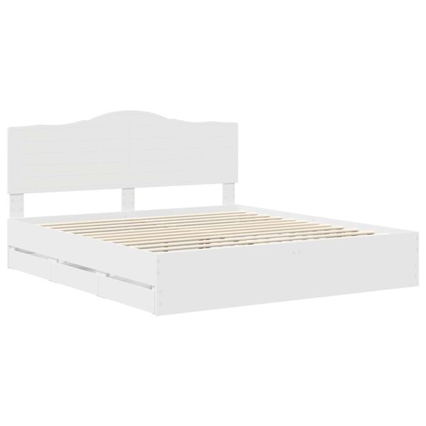 vidaXL Struttura del letto Bianco 180 x 200 cm Legno Ingegnerizzato