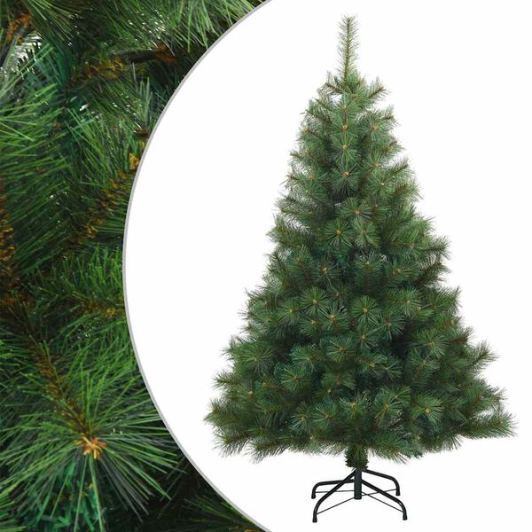 vidaXL Albero di Natale Artificiale con Rami Pieghevoli Verde 120 cm