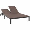 vidaXL Lettino da Sole 1-persona Marrone 206 x 62.5 x 74 cm polyrattan