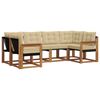 vidaXL Set di divani da esterno con cuscino 6 pcs Naturale e Beige