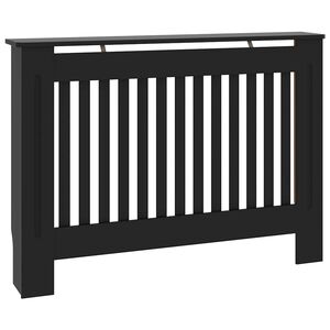 vidaXL Copertura per Radiatore Nera 112x19x81,5 cm in Legno Multistrato