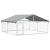 vidaXL Gabbia per Cani da Esterno con Tetto 300x300x150 cm