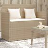 vidaXL Panca da Giardino con Cuscini Beige in Polyrattan