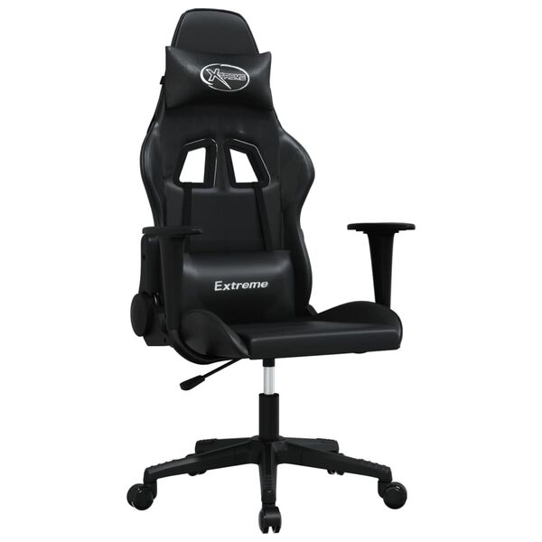vidaXL Sedia da Gaming Nera in Similpelle