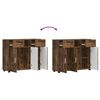 vidaXL Credenza Rovere fumo 88,5 x 30,5 x 73 cm Legno multistrato