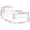 vidaXL Struttura Letto Pouf con Materasso 180x200 cm in Tessuto