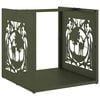 vidaXL Rastrelliera per Legna da Ardere Verde Oliva 40x40x40 cm