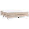 vidaXL Giroletto a Molle con Materasso Cappuccino 160x200cm Similpelle