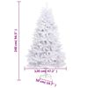 vidaXL Albero di Natale Artificiale Incernierato con Base Bianco 240cm