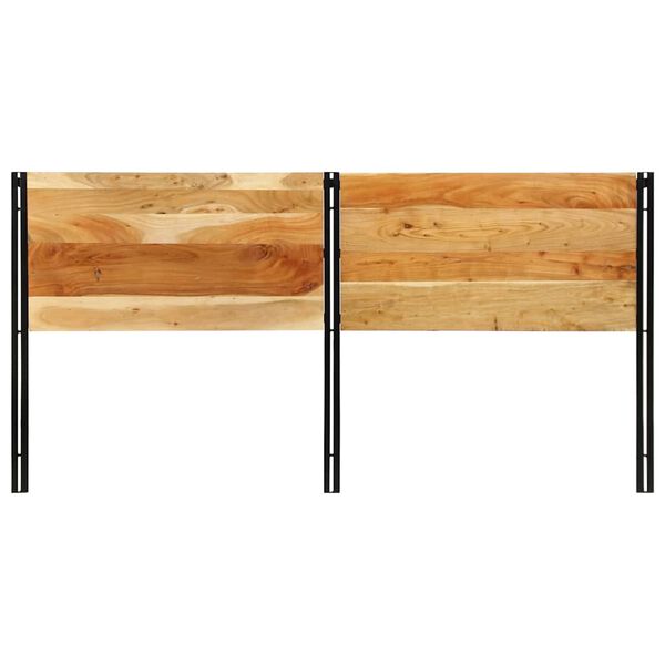 vidaXL Testiera 200 cm in Legno Massello di Acacia e Ferro