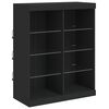 vidaXL Credenza con Luci LED Nera 202x37x100 cm