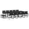 vidaXL Set da Pranzo da Giardino 15 pz con Cuscini Nero in Textilene