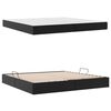vidaXL Letto con contenitore e materasso 2 pcs Nero Pelle