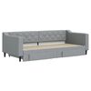 vidaXL Divano Letto Estraibile Cassetti Grigio Chiaro 90x200cm Tessuto