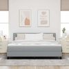vidaXL Letto a molle con materasso Grigio chiaro 180 x 200 cm Tessuto