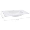 vidaXL Lavabo da Incasso 800x460x130 mm in SMC Bianco