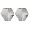 vidaXL Fioriera 2 pz Argento 100 x 100 x 80 cm Acciaio Inox