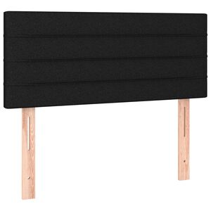 vidaXL Testiera Nera 100x5x78/88 cm in Tessuto