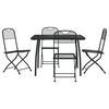 vidaXL Set da Pranzo da Giardino 5pz Antracite in Rete Metallica