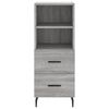 vidaXL Credenza Grigio Sonoma 34,5x34x90 cm in Legno Multistrato