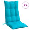 vidaXL Cuscini per Sedia Schienale Alto 2pz Turchese in Tessuto Oxford
