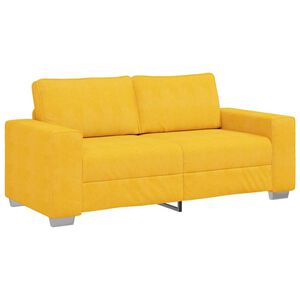 vidaXL Divano Divanetto Giallo Chiaro 180x77x82cm Tessuto di Velluto a Coste