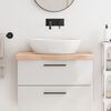 vidaXL Piano Bagno 80x30x(2-6) cm in Legno Massello Non Trattato