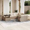 vidaXL Set Divano da Giardino 10 pz con Cuscini Beige in Polyrattan